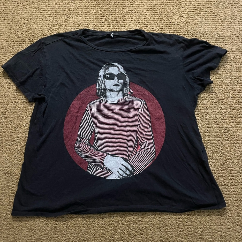 R13 cotton/cashmere Kurt Cobain tee size small, RARE